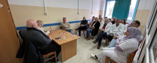 Kryetarja e FSSHK-së Mr.Tevide Imeri ka zhvilluar takim me kryesin dhe punëtorë shëndetësor të Shoqatës Sindikale të Spitalit të Përgjithshëm në Gjilan