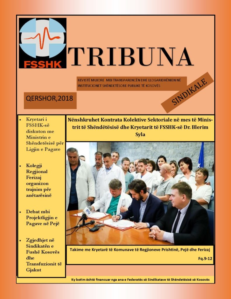 Revista Tribuna Federata e Sindikatave të Shëndetësisë së Kosovës